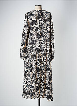 Robe longue manches longues manches longues noir SURKANA femme