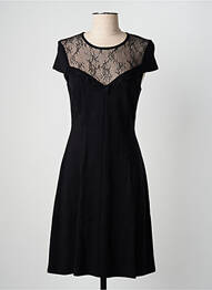 Robe mi-longue manches courtes manches courtes noir SURKANA femme