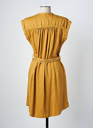 Robe courte manches courtes manches courtes jaune LOUIZON femme