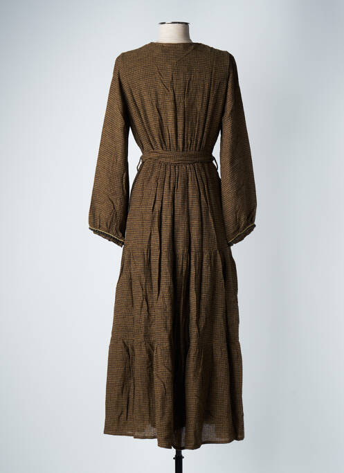 Robe longue vert LOUIZON pour femme