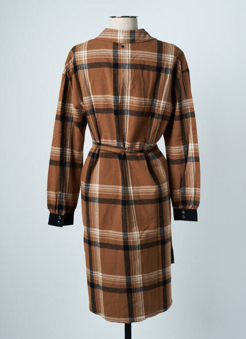 Robe mi-longue marron PULZ JEANS pour femme