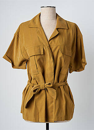 Veste casual poches marron LAUREN VIDAL femme