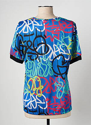 Top imprimé fantaisie manches courtes bleu MC PLANET BY INNATE femme