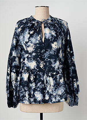 Blouse imprimé fantaisie manches longues bleu B.YOUNG femme