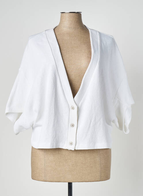 Gilet manches courtes blanc MES SOEURS ET MOI pour femme