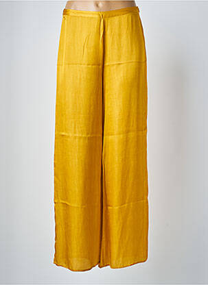 Pantalon droit taille normale taille normale jaune VAN-DOS femme