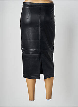 Jupe mi-longue fermeture zip latéral noir GRACE & MILA femme
