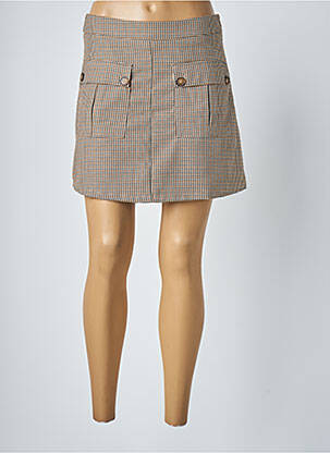 Jupe courte poches beige LA PETITE ETOILE femme
