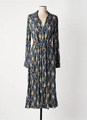 Robe longue manches longues manches longues gris STELLA FOREST femme