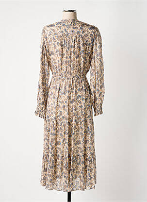 Robe mi-longue coupe fluide manches longues beige GERARD DAREL femme
