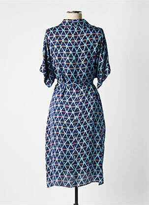 Robe mi-longue manches courtes manches courtes bleu BELLA JONES femme