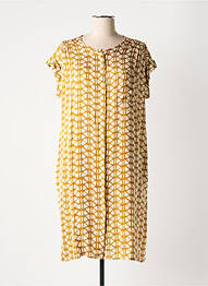 Robe mi-longue coupe fluide manches courtes vert BELLA JONES femme