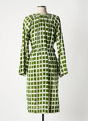 Robe mi-longue manches longues manches longues vert STELLA FOREST femme