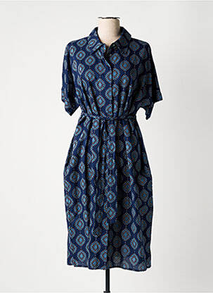 Robe mi-longue bleu BELLA JONES pour femme