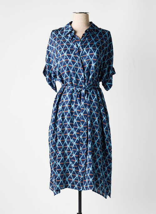 Robe mi-longue bleu BELLA JONES pour femme