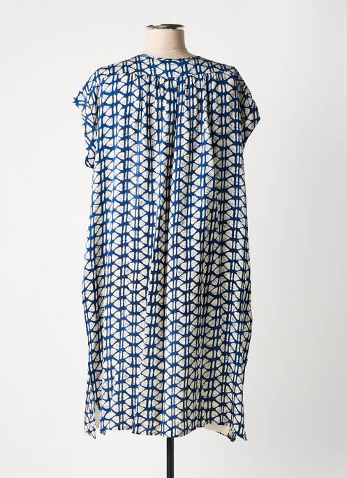 Robe mi-longue bleu BELLA JONES femme