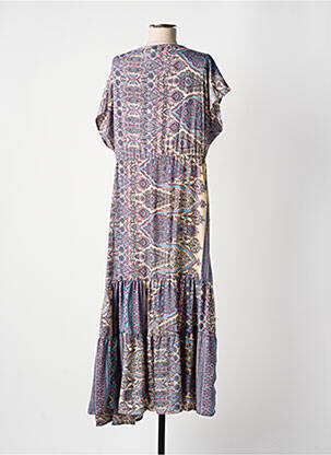 Robe longue manches courtes manches courtes violet B&B femme