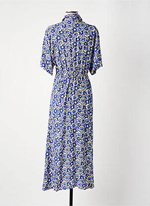 Robe longue manches courtes manches courtes bleu AN' GE femme