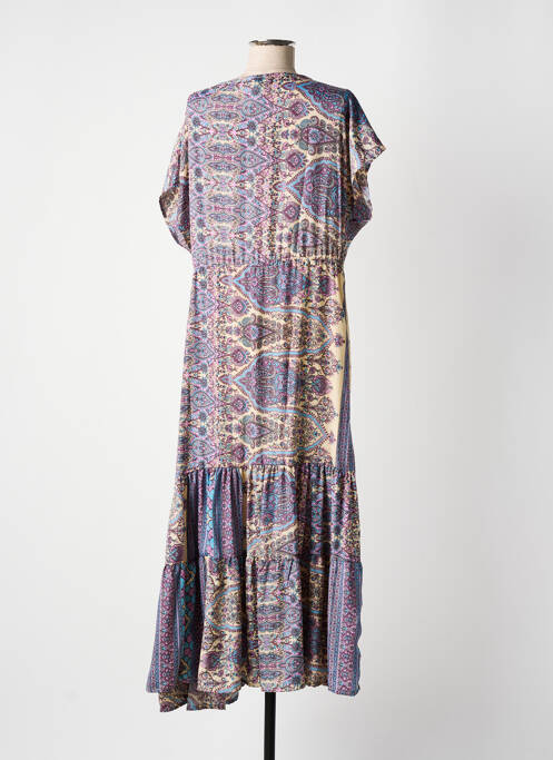 Robe longue manches courtes manches courtes violet B&B femme