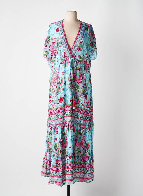 Robe longue bleu BOHEMIAN SOUL pour femme