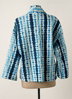 Veste kimono manches longues bleu JOHANNA PARIS femme