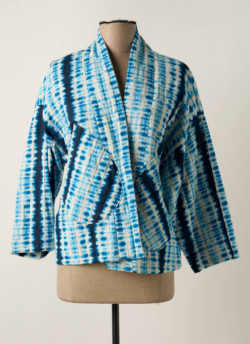 Veste kimono bleu JOHANNA PARIS pour femme