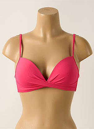 Haut de maillot de bain stretch haut soutien-gorge moulé rose KIWI femme