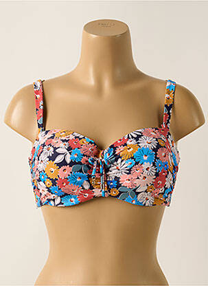 Haut de maillot de bain stretch haut bandeau bleu CYELL femme
