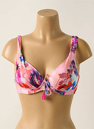 Haut de maillot de bain stretch haut soutien-gorge moulé rose CYELL femme