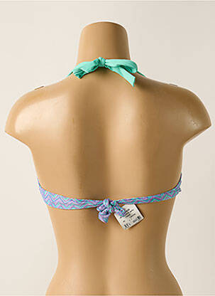 Haut de maillot de bain fermeture liens à nouer haut bandeau violet KIWI femme