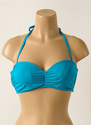 Haut de maillot de bain stretch haut bandeau bleu KIWI femme