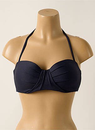 Haut de maillot de bain stretch haut bandeau bleu YSABEL MORA femme