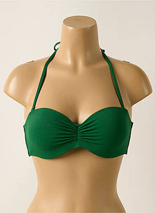 Haut de maillot de bain stretch haut bandeau vert YSABEL MORA femme