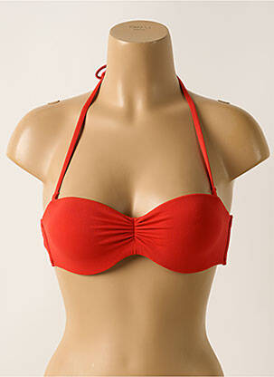 Haut de maillot de bain stretch haut bandeau orange YSABEL MORA femme