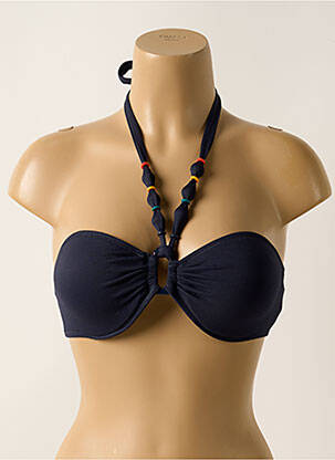 Haut de maillot de bain stretch haut bandeau bleu YSABEL MORA femme