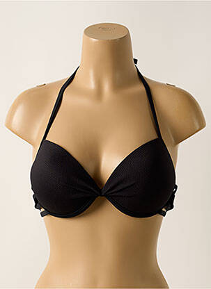 Haut de maillot de bain stretch haut soutien-gorge avec mousse de rembourrage amovible noir DAG ADOM femme