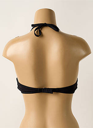 Haut de maillot de bain stretch haut soutien-gorge avec mousse de rembourrage amovible noir DAG ADOM femme