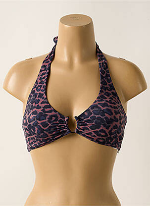 Haut de maillot de bain stretch haut soutien-gorge avec mousse de rembourrage amovible marron OLYMPIA femme