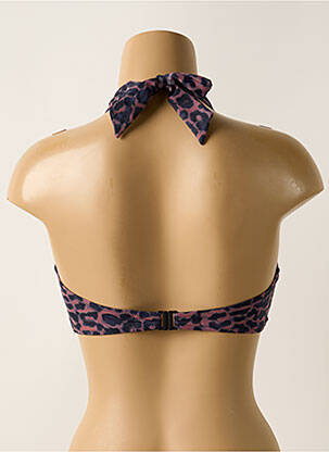 Haut de maillot de bain stretch haut soutien-gorge avec mousse de rembourrage amovible marron OLYMPIA femme