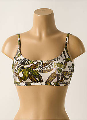 Haut de maillot de bain stretch haut bandeau beige KIWI femme