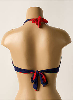 Haut de maillot de bain stretch haut triangles bleu KIWI femme
