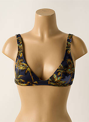 Haut de maillot de bain stretch haut soutien-gorge avec mousse de rembourrage amovible bleu KIWI femme