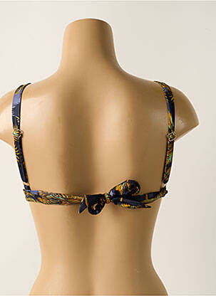 Haut de maillot de bain stretch haut soutien-gorge avec mousse de rembourrage amovible bleu KIWI femme