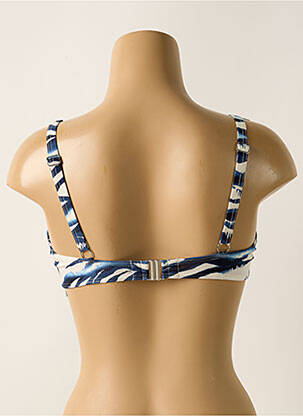 Haut de maillot de bain stretch haut soutien-gorge emboitant bleu CYELL femme