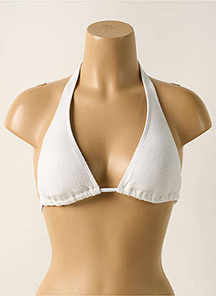 Haut de maillot de bain stretch haut soutien-gorge avec mousse de rembourrage amovible blanc KIWI femme