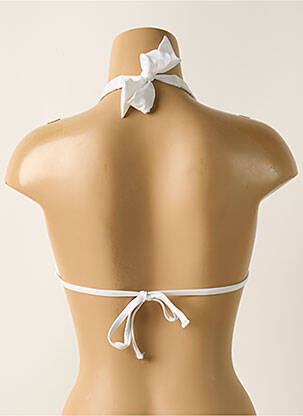 Haut de maillot de bain stretch haut soutien-gorge avec mousse de rembourrage amovible blanc KIWI femme