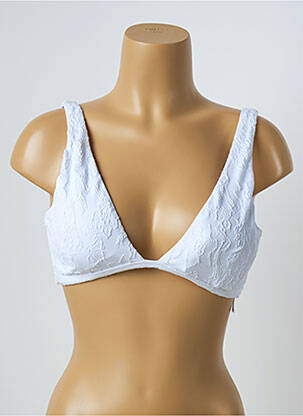 Haut de maillot de bain stretch haut soutien-gorge avec mousse de rembourrage amovible blanc YSABEL MORA femme