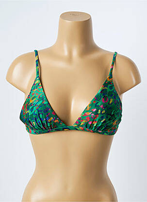 Haut de maillot de bain stretch haut soutien-gorge avec mousse de rembourrage amovible vert RIO DE SOL femme