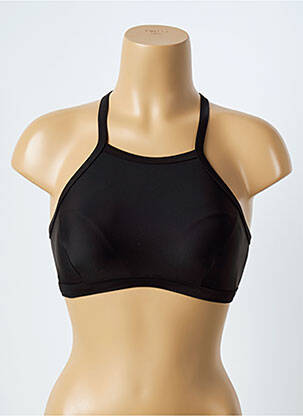 Haut de maillot de bain stretch haut soutien-gorge nageur noir PIHA femme