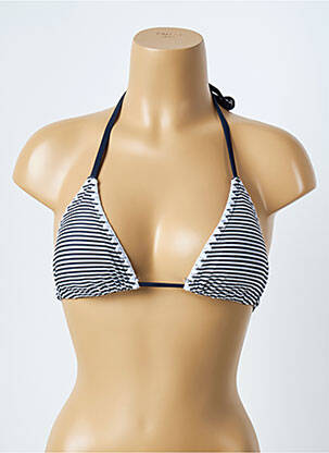 Haut de maillot de bain stretch haut soutien-gorge avec mousse de rembourrage amovible bleu LAGON BLEU femme